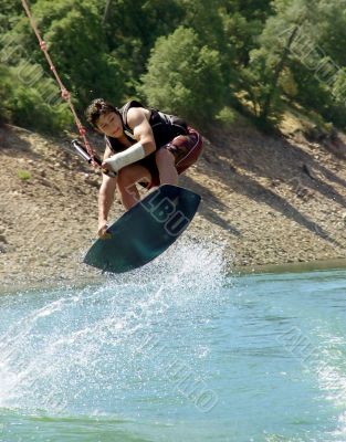 Boy Wakeboarding