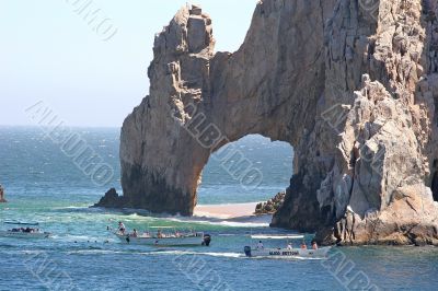 Boats Past Arch