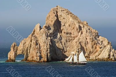 Cabo Rocks and Sailboat