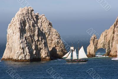 Cabo Rocks and Sailboat