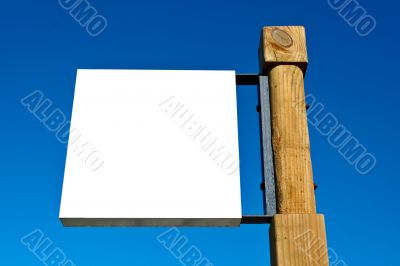 Blank billboard on blue sky