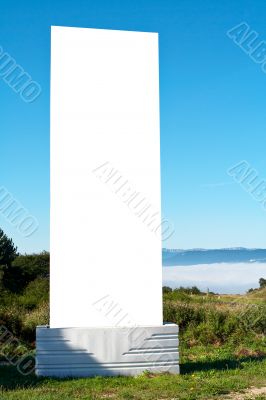 Blank billboard on blue sky