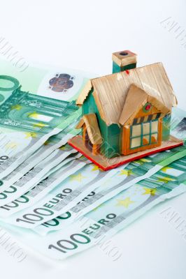 House and euro bills