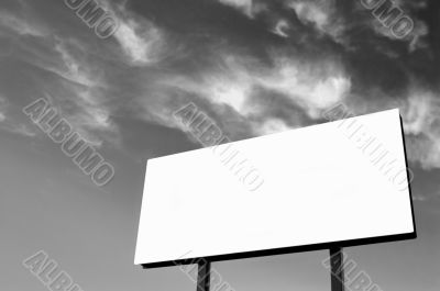 Black and white billboard