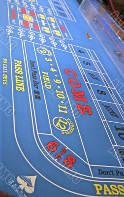 Blue Craps Table