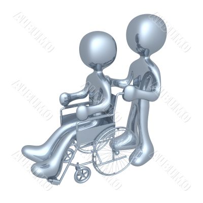 Person on a wheelchair
