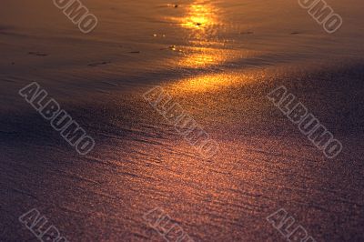 golden rays of sunlight on sand