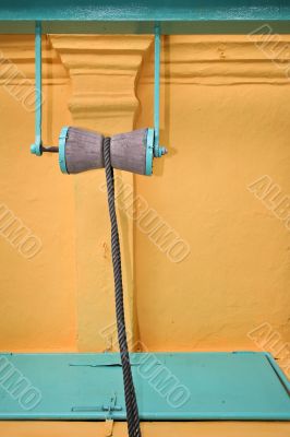 well pulley in an indian temple, Malaysia