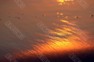 golden ray of light on sand