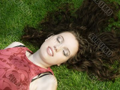 Beautiful girl sleeping