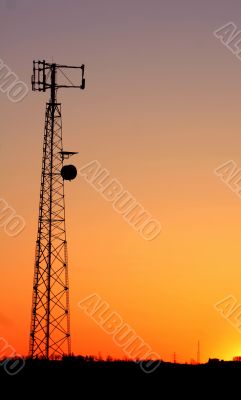 Cell Phone Tower Silhouette
