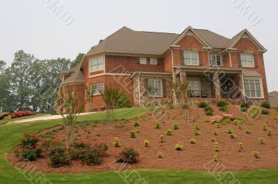 House on Landscaped Hill