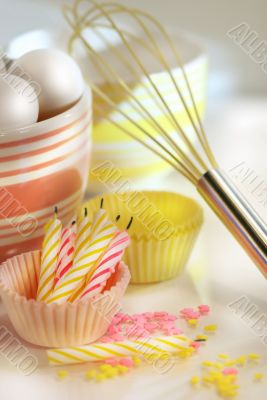 Birthday cake preparations