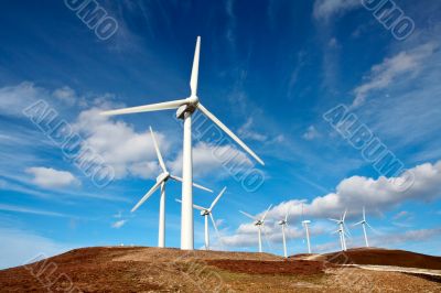 Wind turbines farm