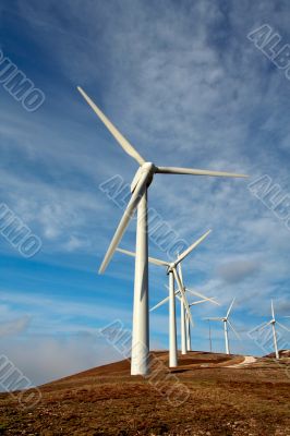 Wind turbines farm