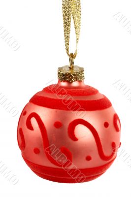 One red Christmas ball