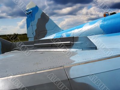 Wing of the plane Mig-29
