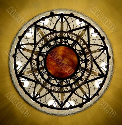 Ornate chandelier in the Moscow theater