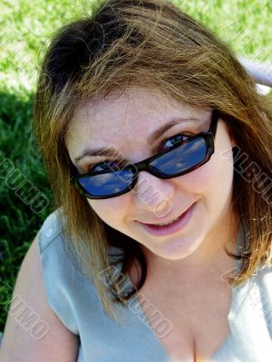 Closeup of a smiling woman