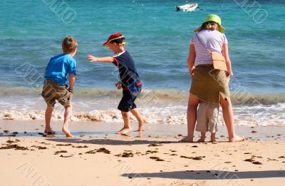 on the beach on the beach