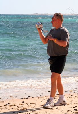 man on the beach man on the beach