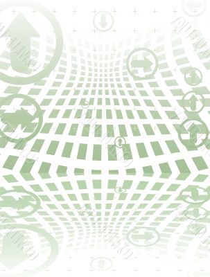 mirrored arrow green