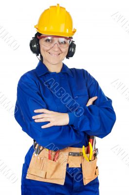 Lady construction worker