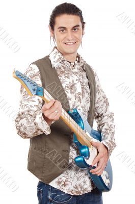 boy with electrical guitar