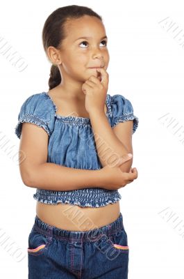 Adorable girl thinking Adorable girl thinking