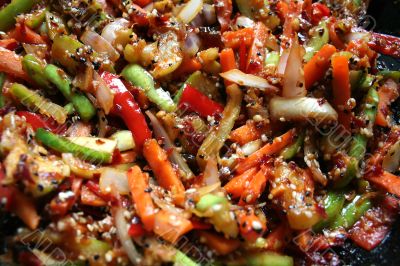 Stir-fried vegetables