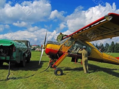 Refuelling of the plane