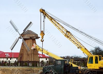 Cranes and windmill Cranes and windmill