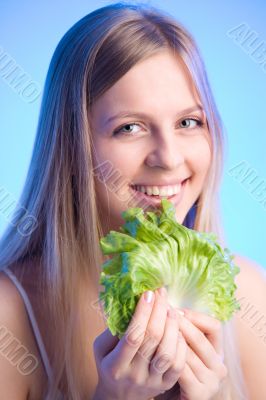 fresh lettuce leaf