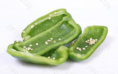 Green Bell Pepper and Seeds Green Bell Pepper and Seeds