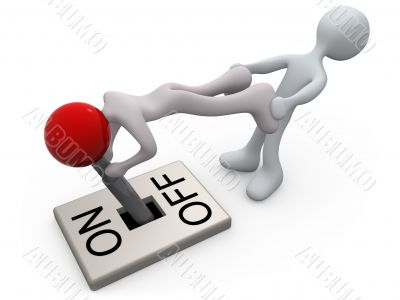 Turn off lever-man Turn off lever-man