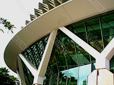 futuristic modern glass building futuristic modern glass building