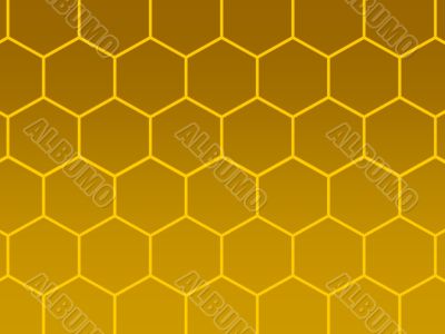 bees honeycomb golden background