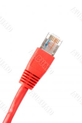 Red network cable