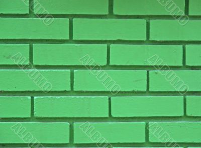 Green Brick Wall