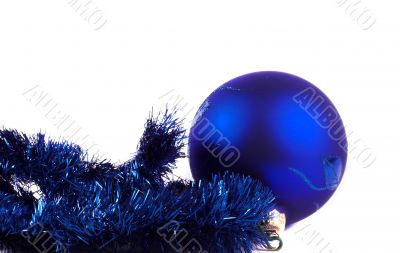 blue christmas ball