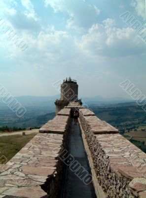 Assisi castle wall