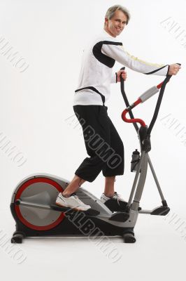 man on the exercise equipment