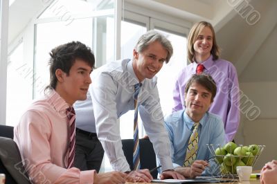 break with green apples