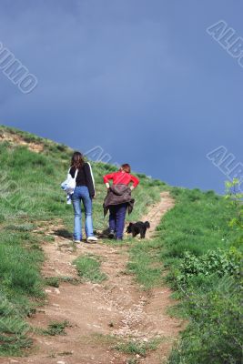 Tourist on the trail