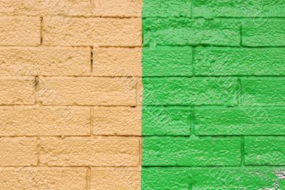 Yellow and Green Brick