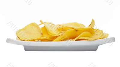 Potato chips on a plate