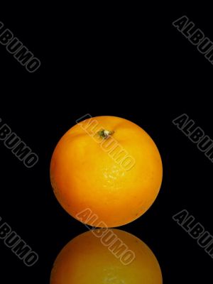 fresh and juicy orange on black