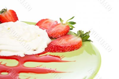 Strawberries with cream