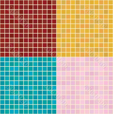 small tiles green multi