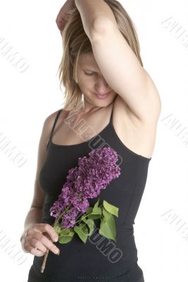 woman with lilac